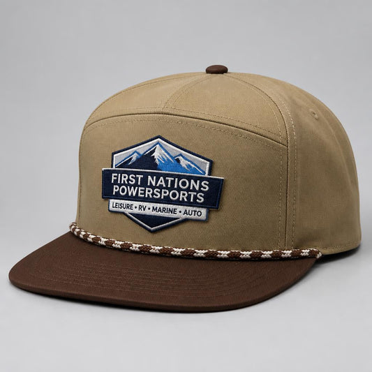 FNPS Golf Hat - Khaki / Brown Brim