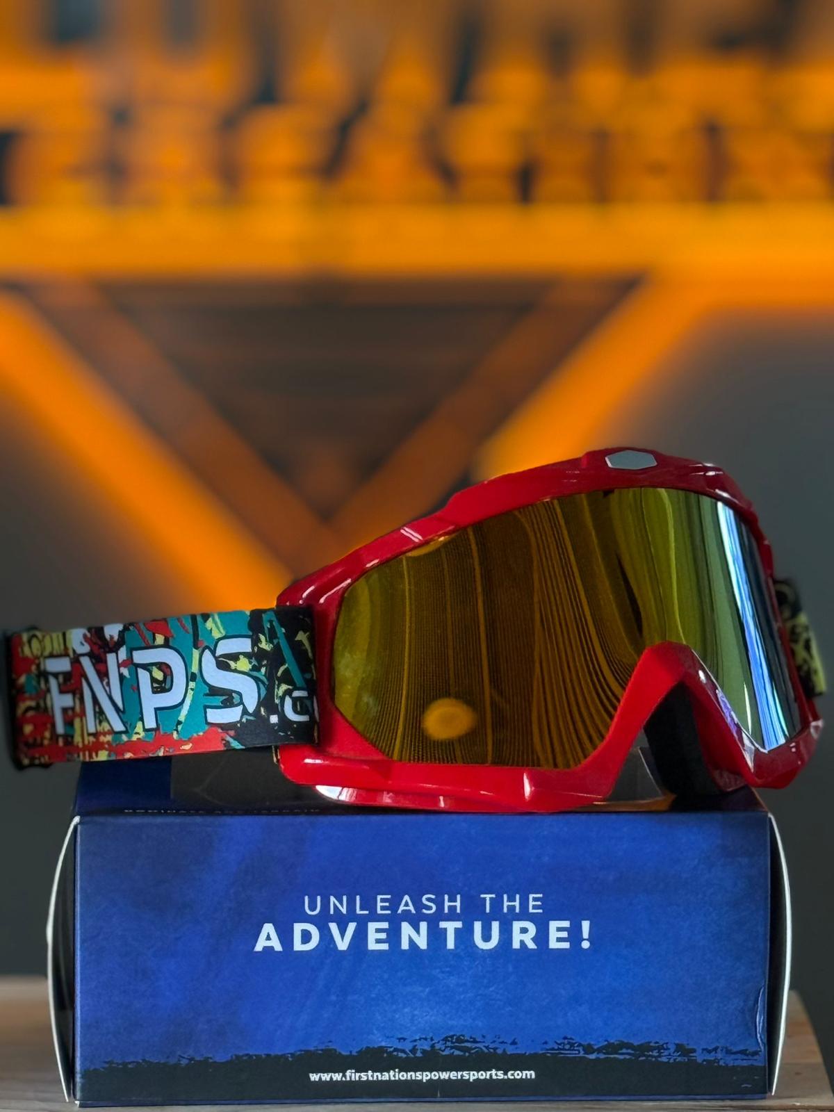 FNPS Motocross Goggles - Red