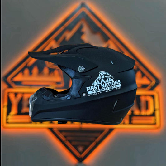 FNPS Matte Black MX Helmet
