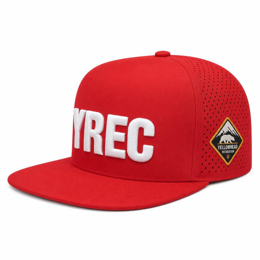 YREC 3D Puff Embroidered Hat - Red